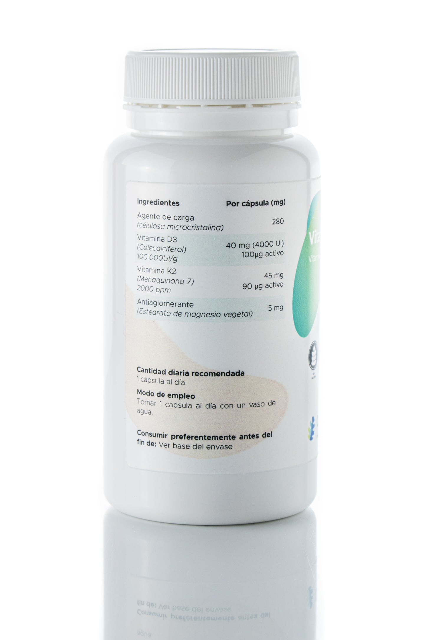 Vitamina D3 (4000UI) + K2 (60 cápsulas)