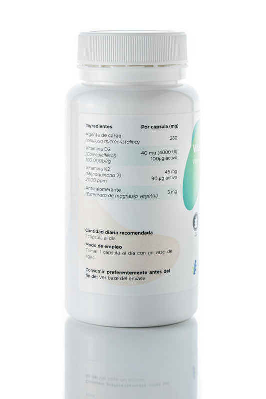 Vitamina D3 (4000UI) + K2 (60 cápsulas)