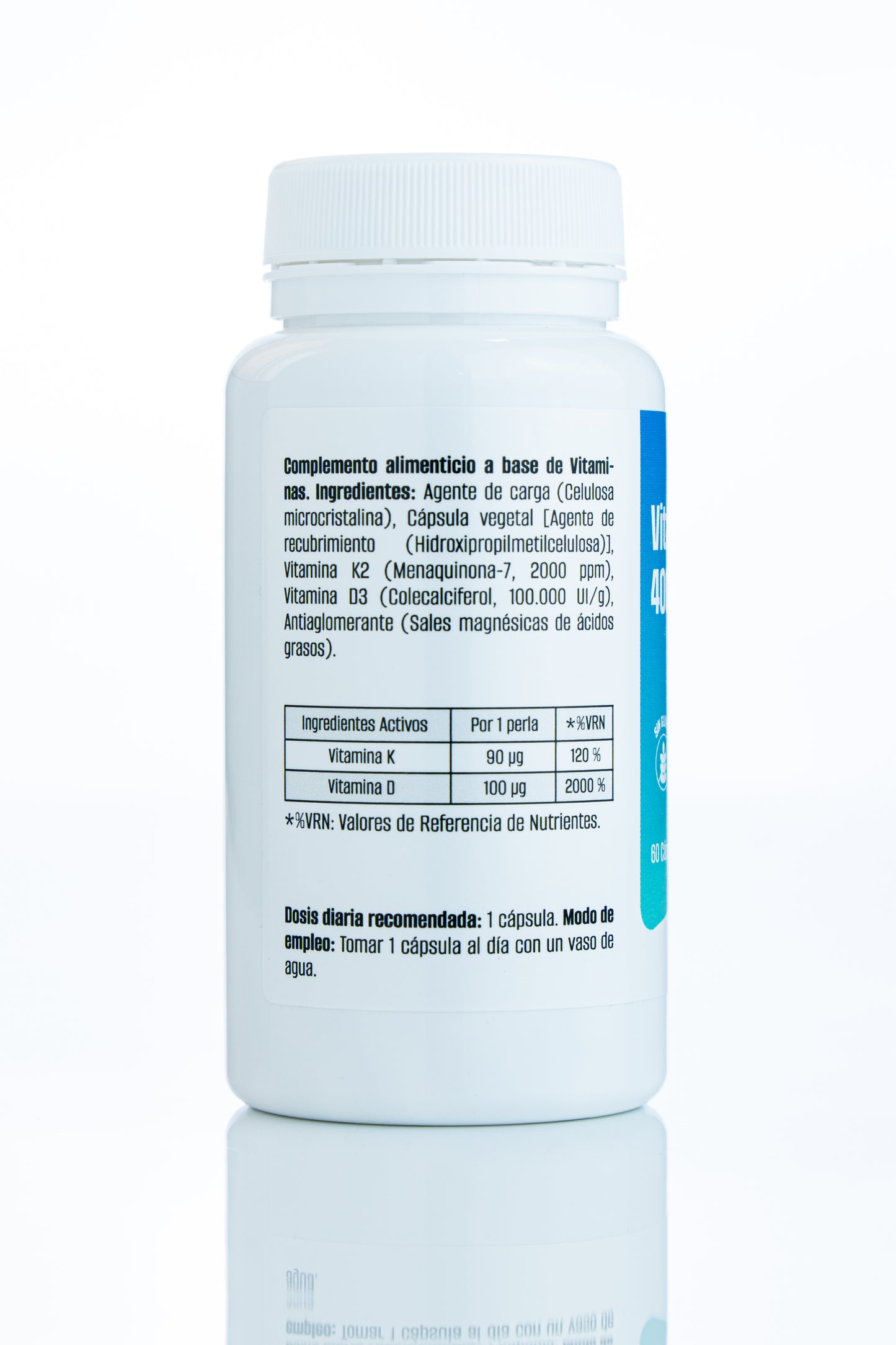 Vitamina D3 (4000UI) + K2 (60 cápsulas)