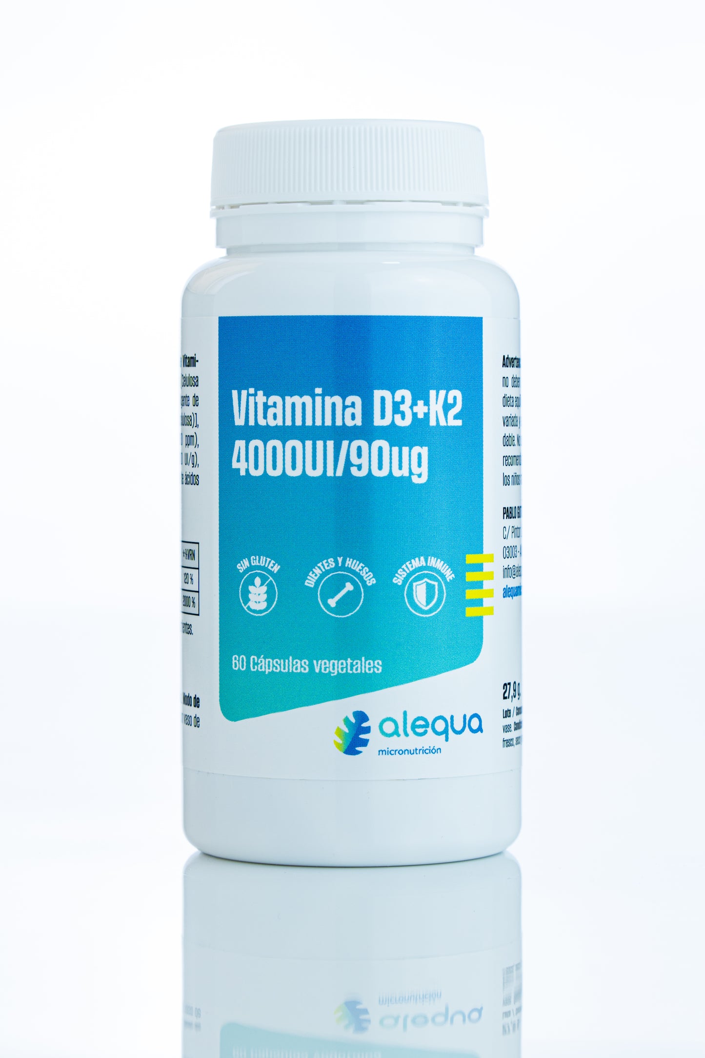 Vitamina D3 (4000UI) + K2 (60 cápsulas)